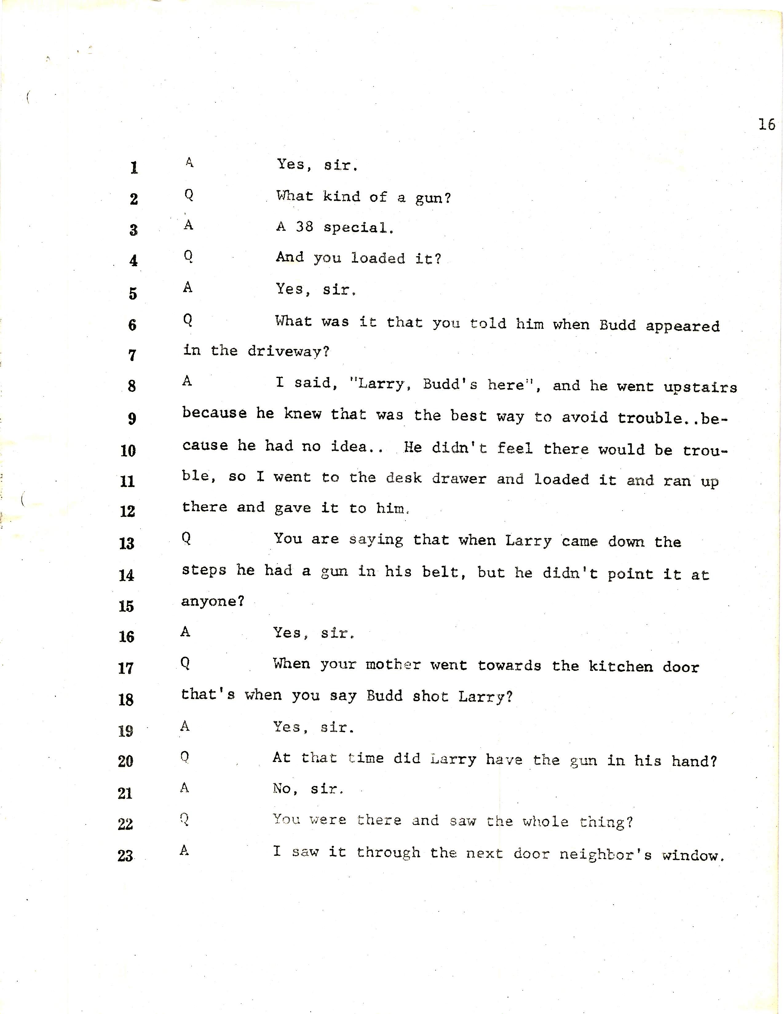 Court Transcript Case number 81cr1909 and 81cr1910 pg16