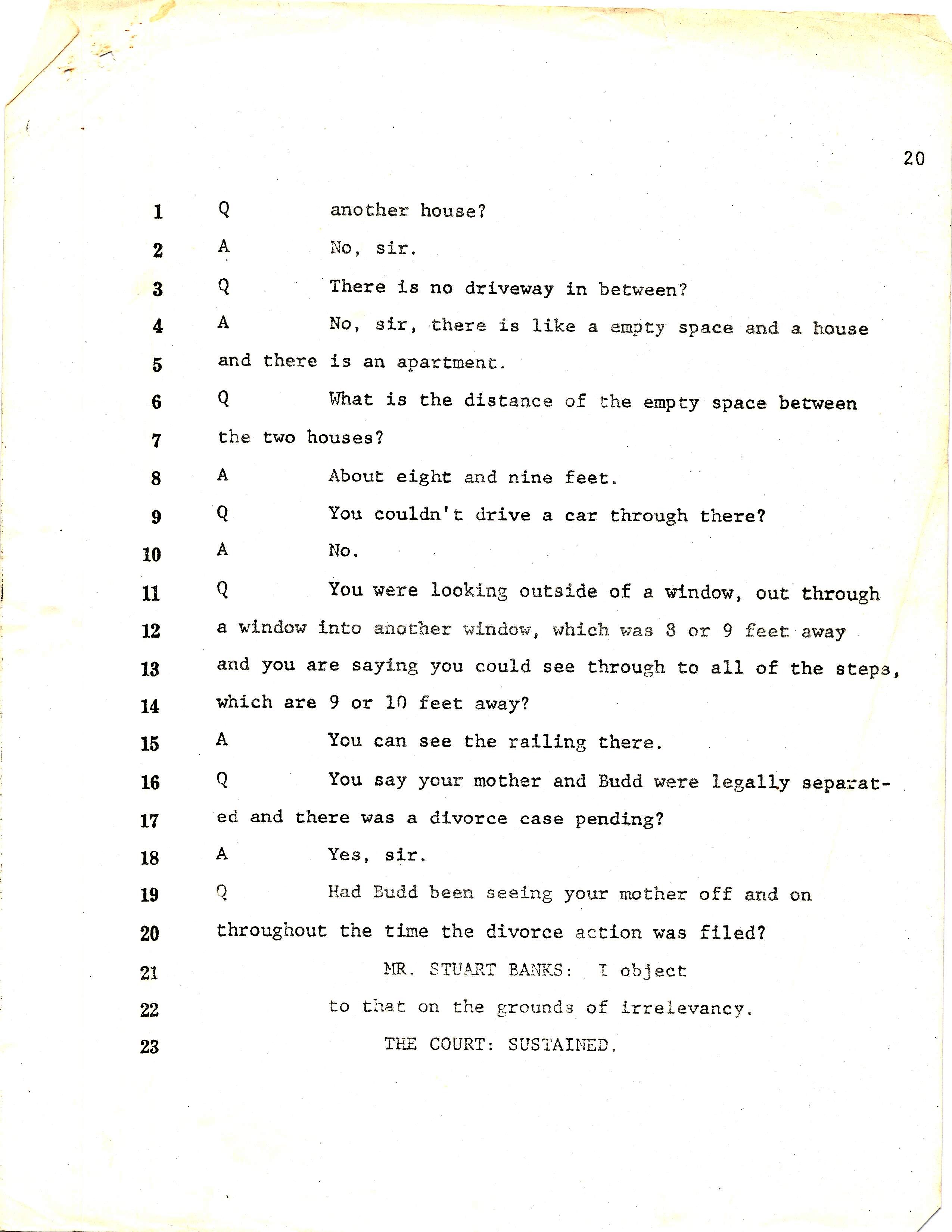 Court Transcript Case number 81cr1909 and 81cr1910 pg20