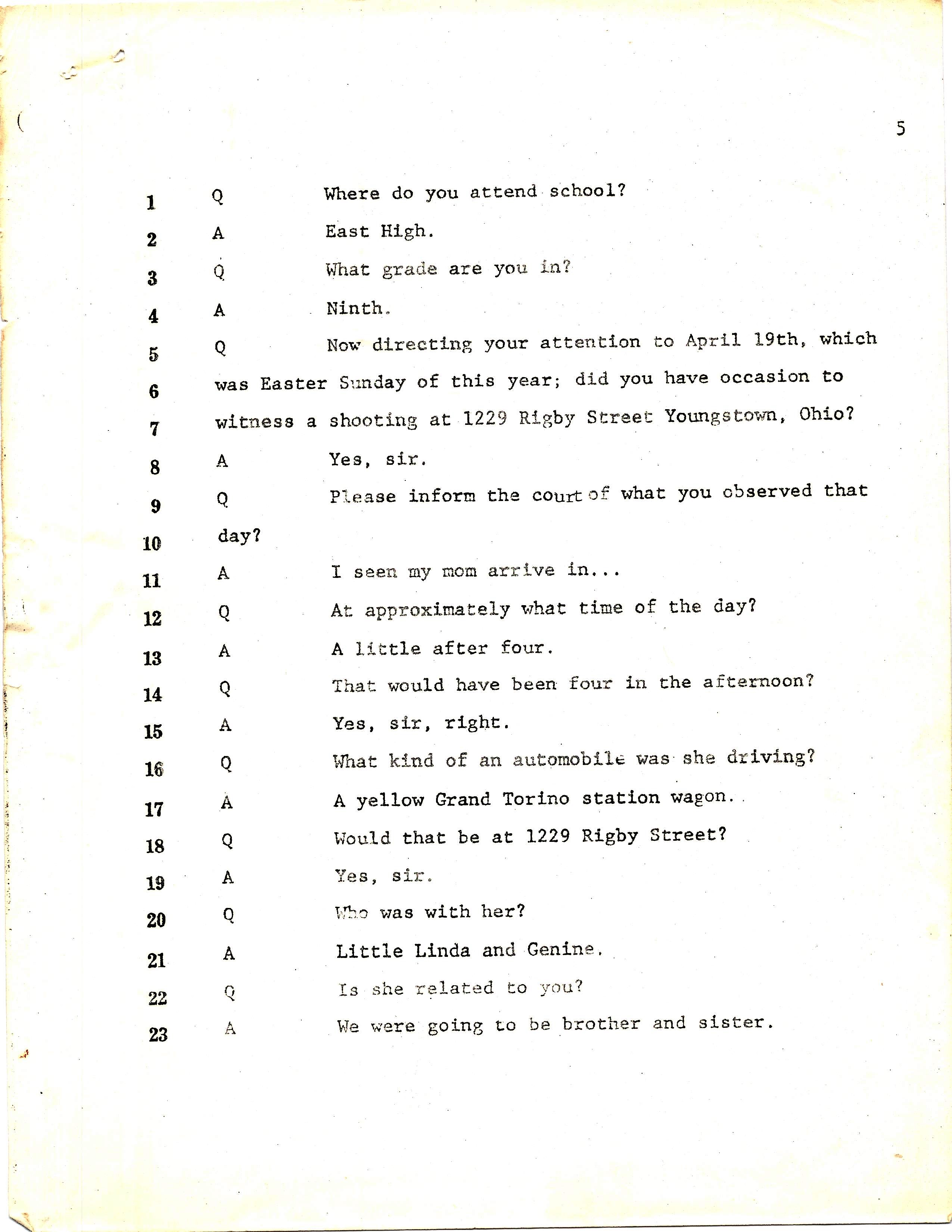 Court Transcript Case number 81cr1909 and 81cr1910 pg5